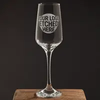 Champagne Flute — 230 ml glass engraved with a logo by Lucent Labs