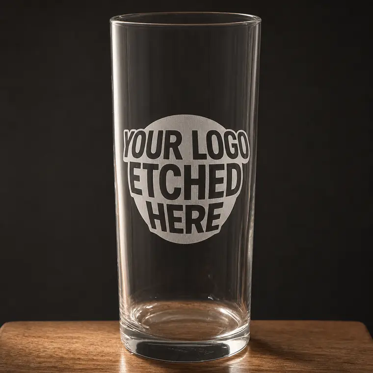 Highball — 340 ml glass engraved with a logo by Lucent Labs