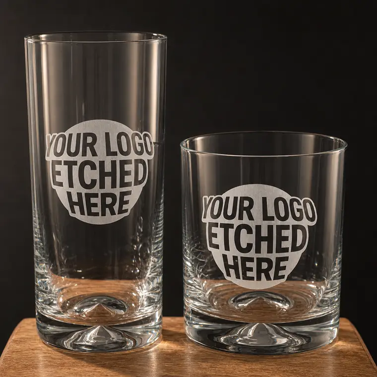 Krosno Mixology — 390 ml glass engraved with a logo by Lucent Labs
