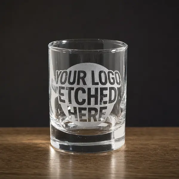 Heavy-Base Shot — 65 ml glass engraved with a logo by Lucent Labs