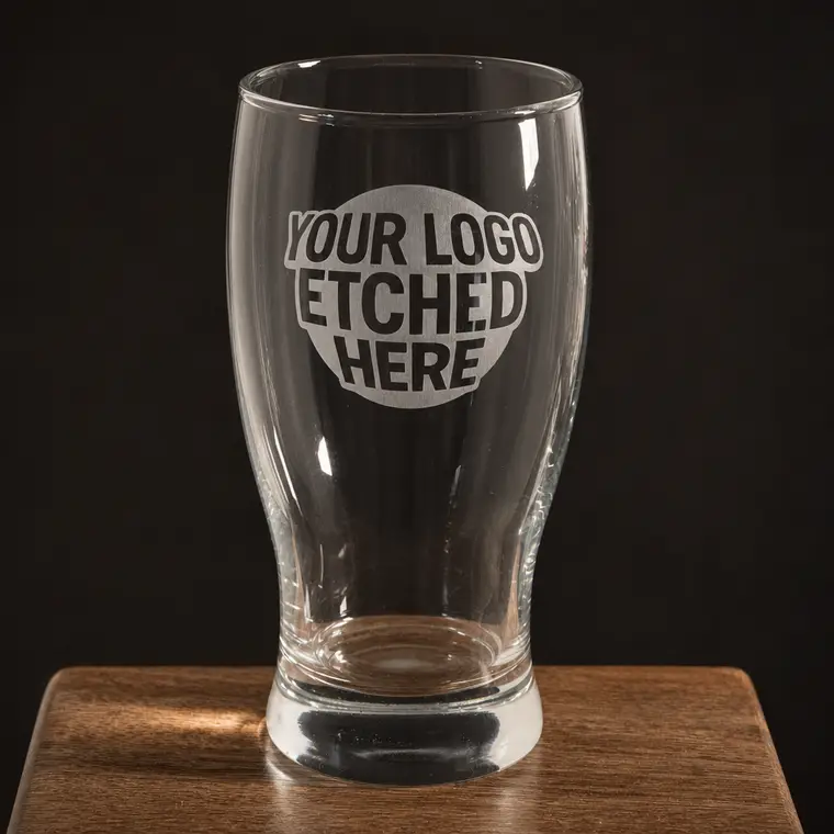 Tulip Pint — 580 ml glass engraved with a logo by Lucent Labs