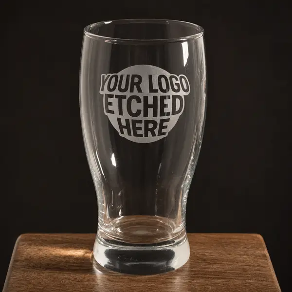 Tulip Pint — 580 ml glass engraved with a logo by Lucent Labs