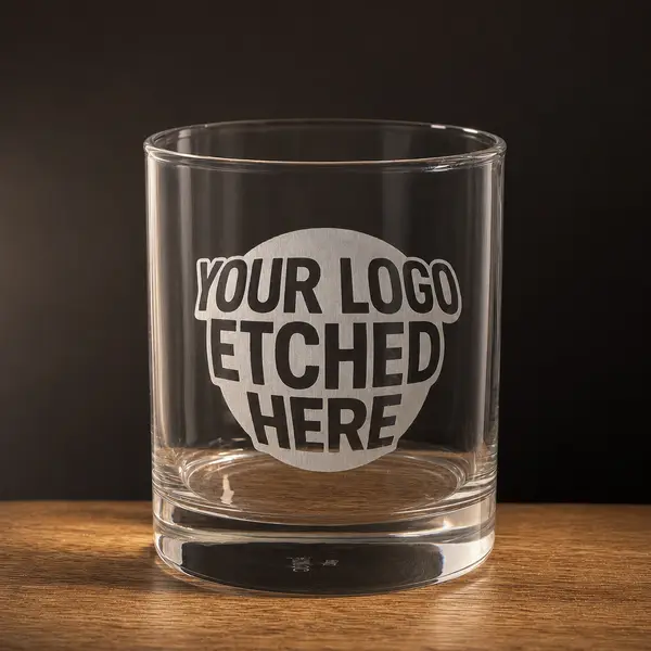 Whisky Tumbler — 320 ml glass engraved with a logo by Lucent Labs