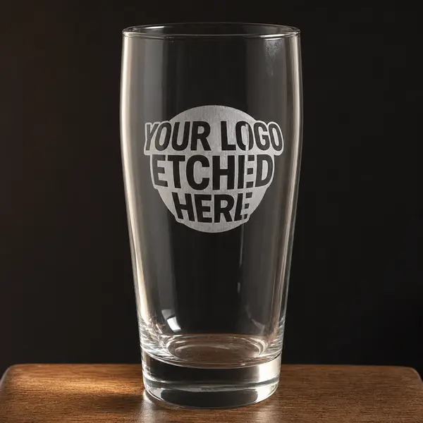 Willi Becher Half — 370 ml glass engraved with a logo by Lucent Labs