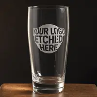 Willi Becher Half — 370 ml glass engraved with a logo by Lucent Labs
