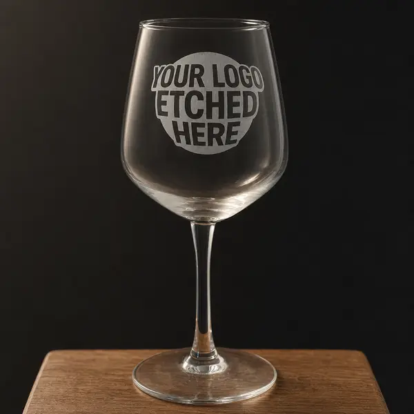 Silhouette White Wine — 310 ml glass engraved with a logo by Lucent Labs